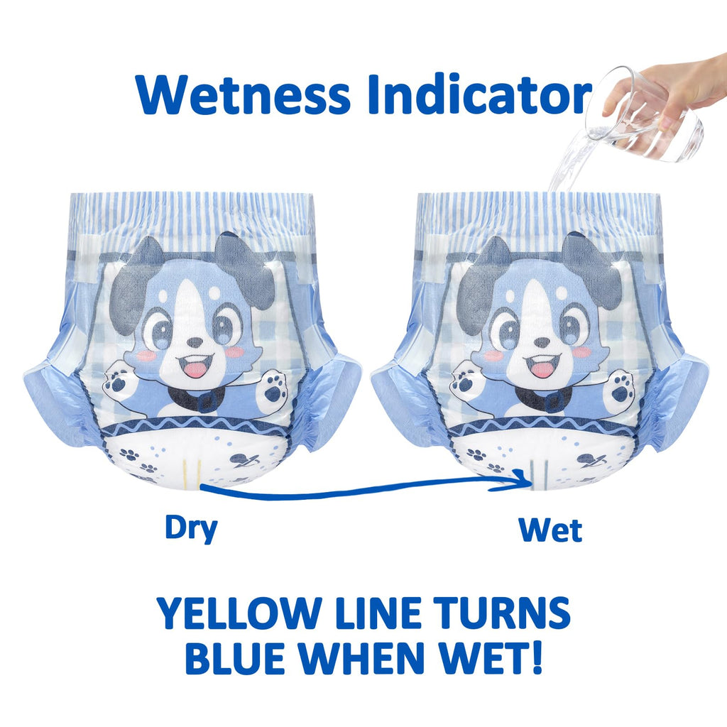 Adjustable Hook-and-Loop Fastener Closure Adult Printed Cloth Back Diaper 10 Pieces Medium 28"-38" S461