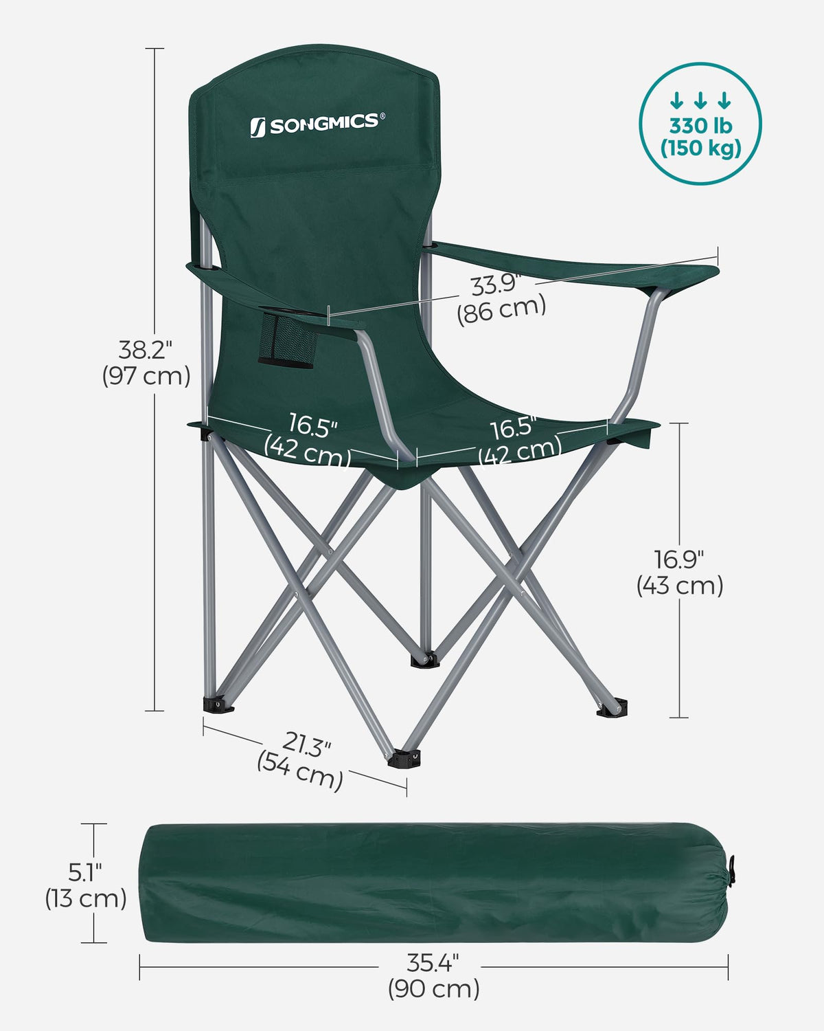 Set of 2 Folding Camping Chairs D17857