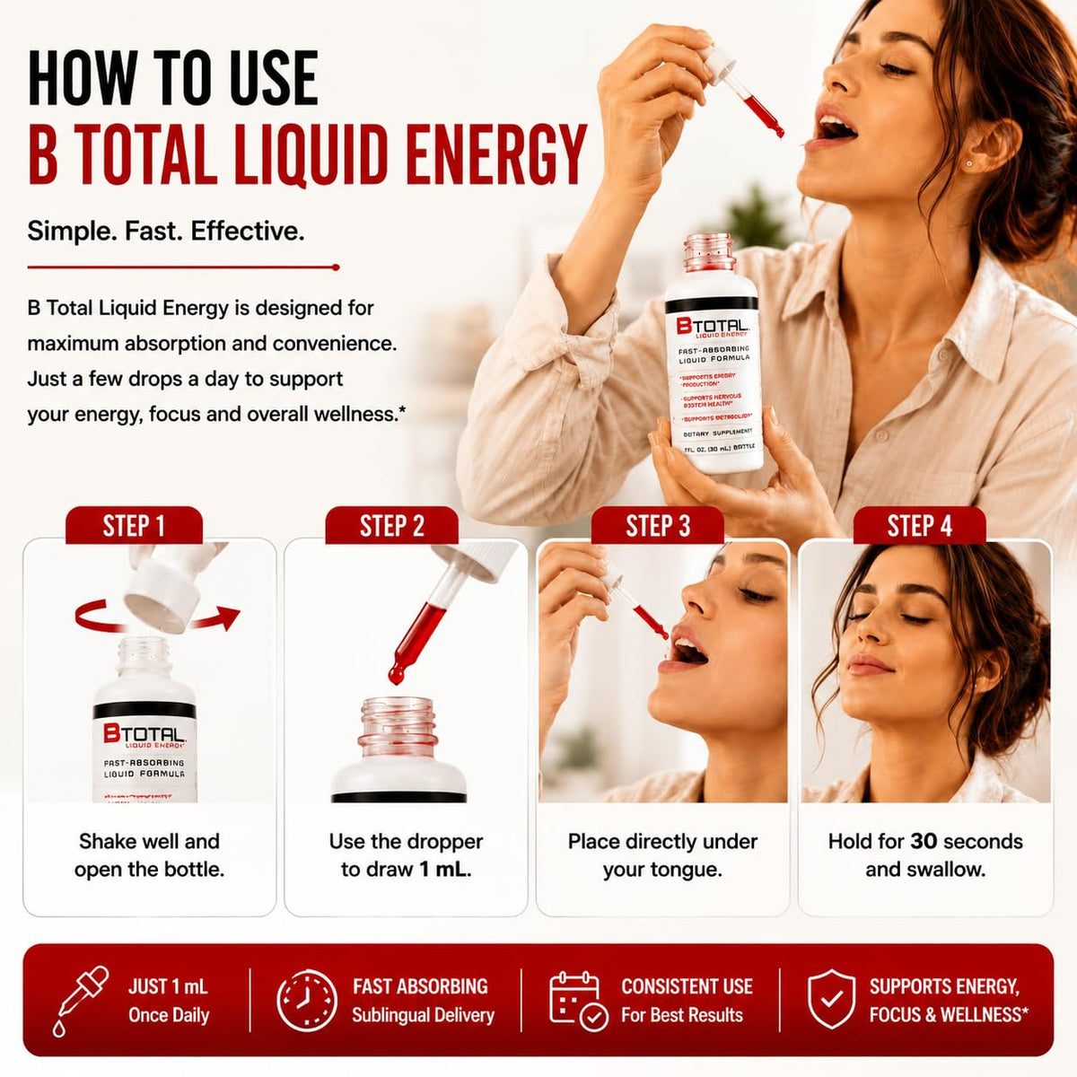 Vitamin B Complex Liquid Drops, B12, Berry, 2 fl oz H267831