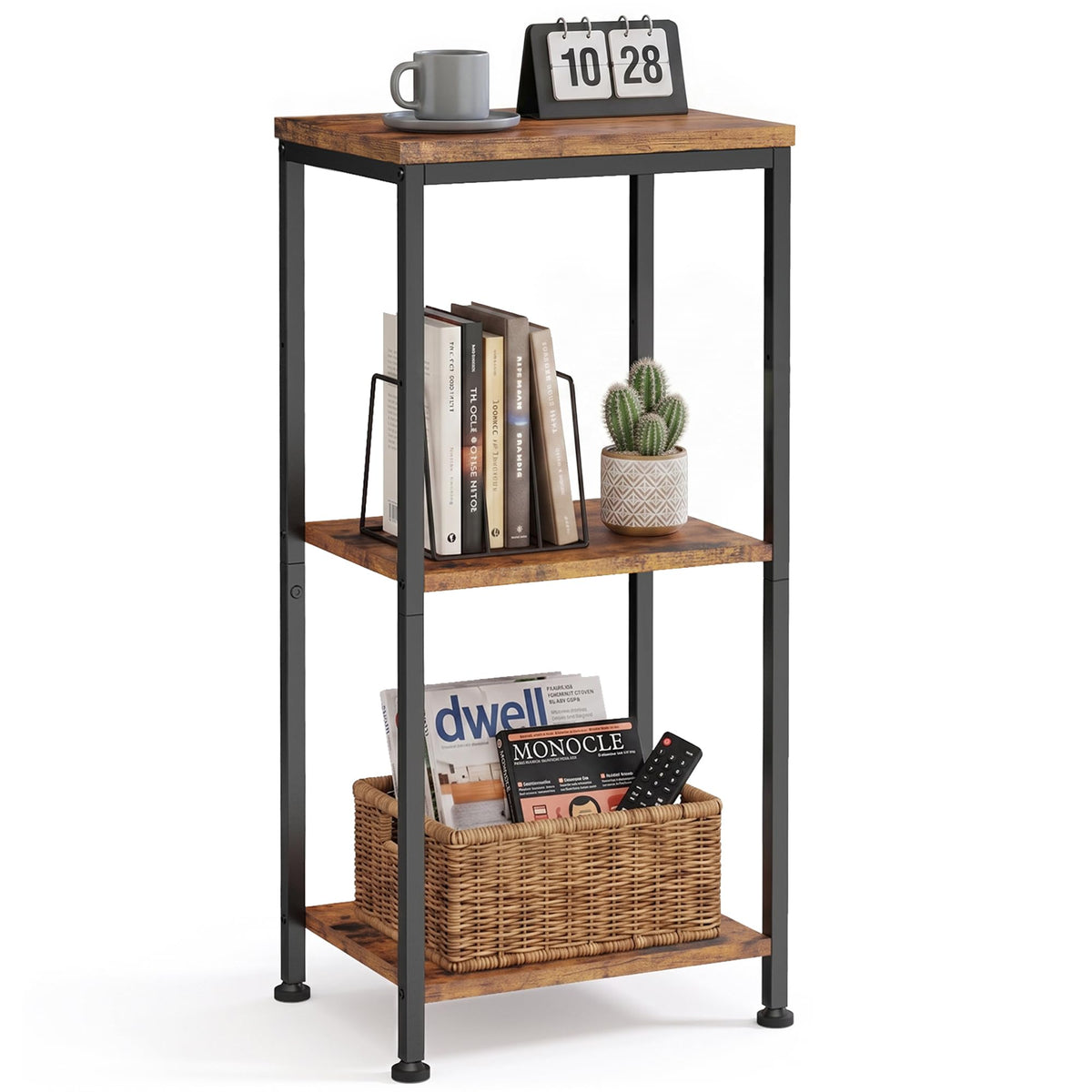 3-Tier Side Table with Adjustable Shelf W616012