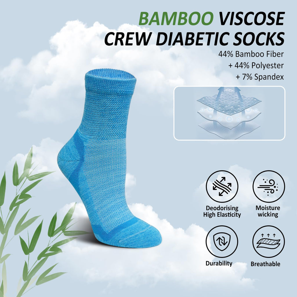 Bamboo Viscose Non-Binding Ankle Socks 5 Pairs D154022