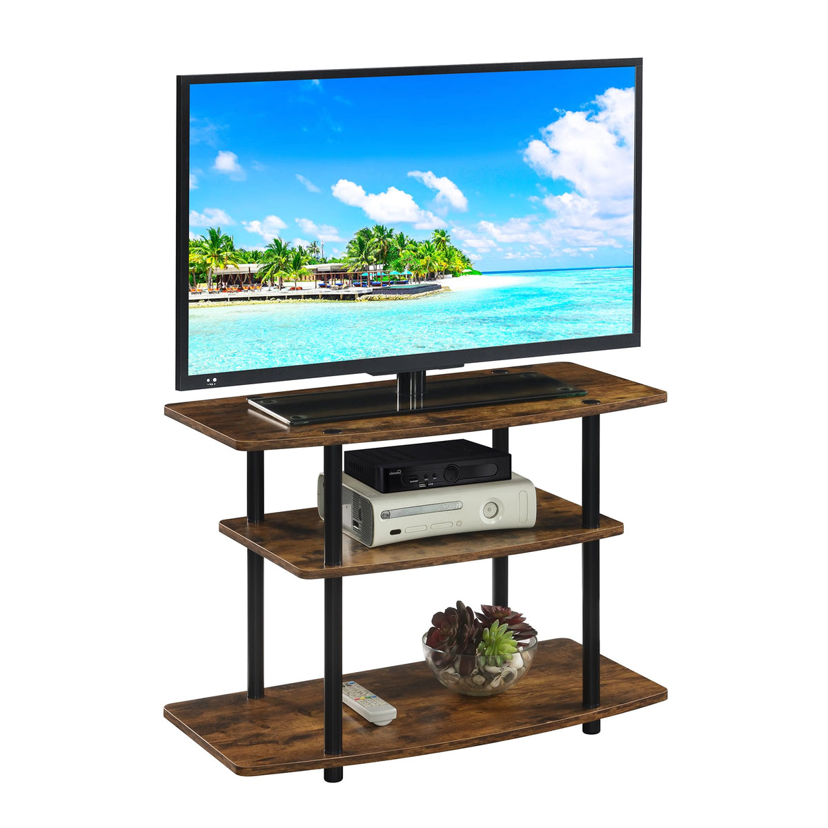 3-Tier TV Stand with Shelves W42187