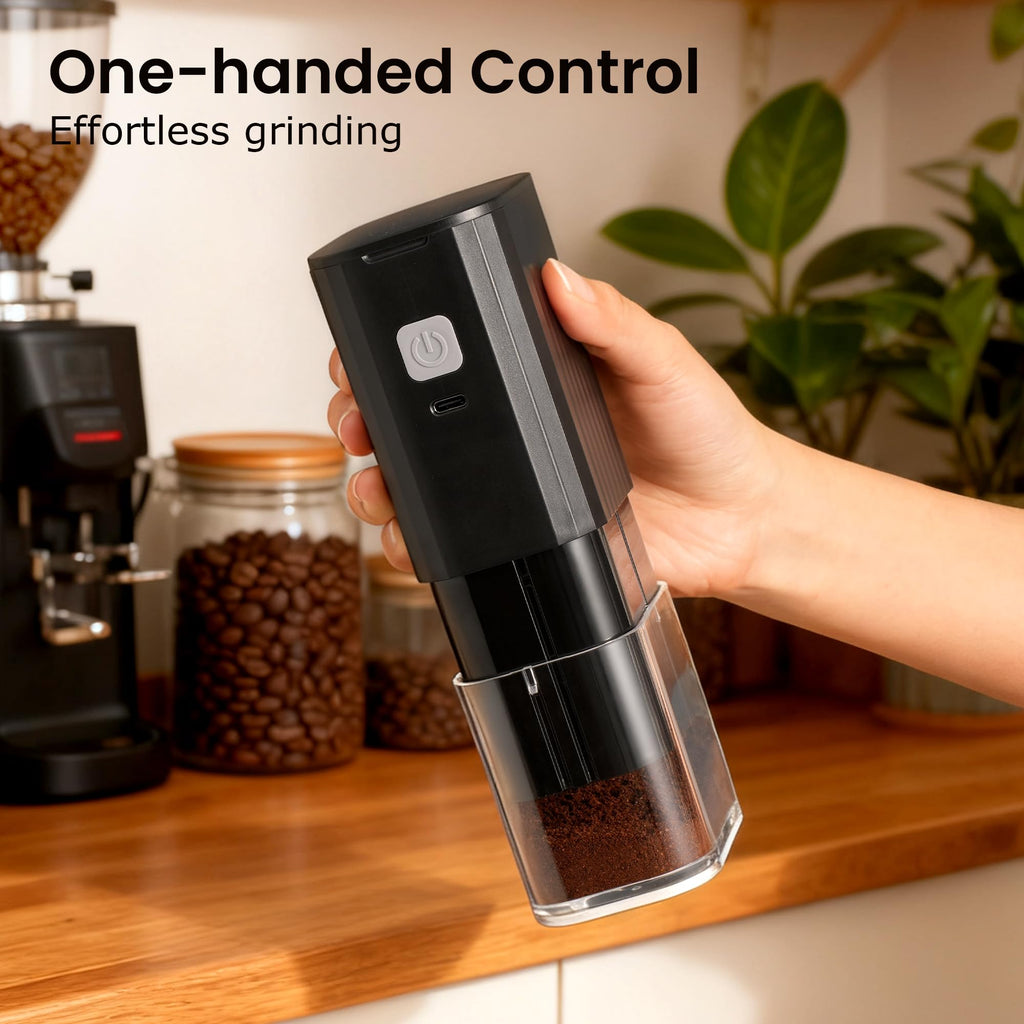 Portable Electric Coffee Grinder Adjustable Stainless Steel Burr S327388