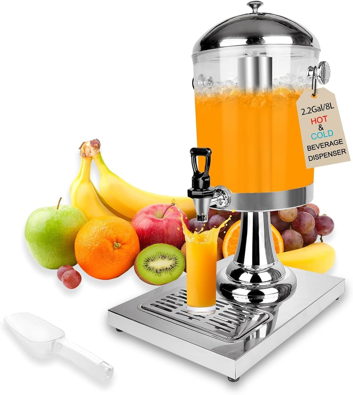 Stainless Steel Beverage Dispenser with Stand I958625