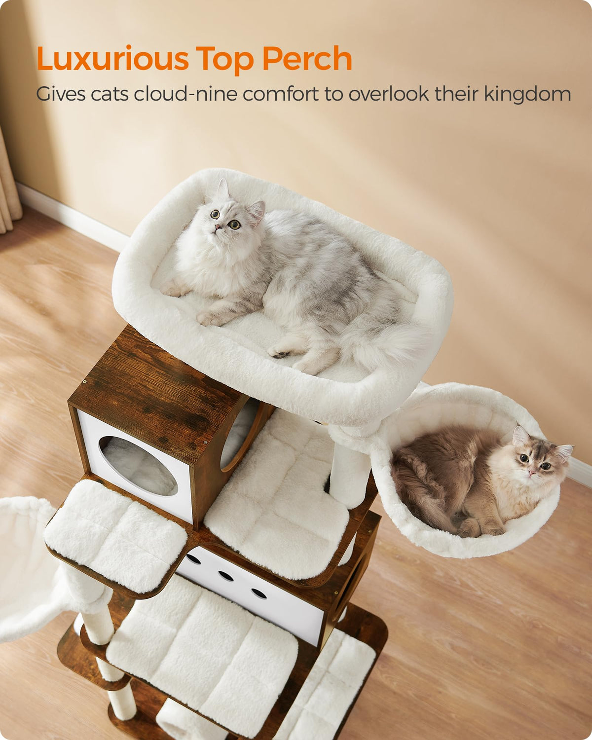 Cat Tree with 2 Caves and 2 Hammocks Z91695