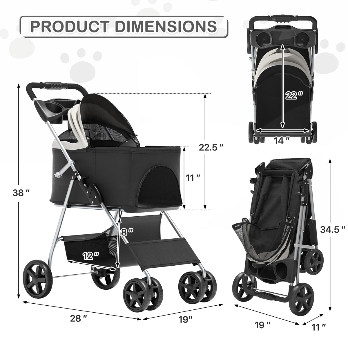 Foldable Pet Stroller D31051