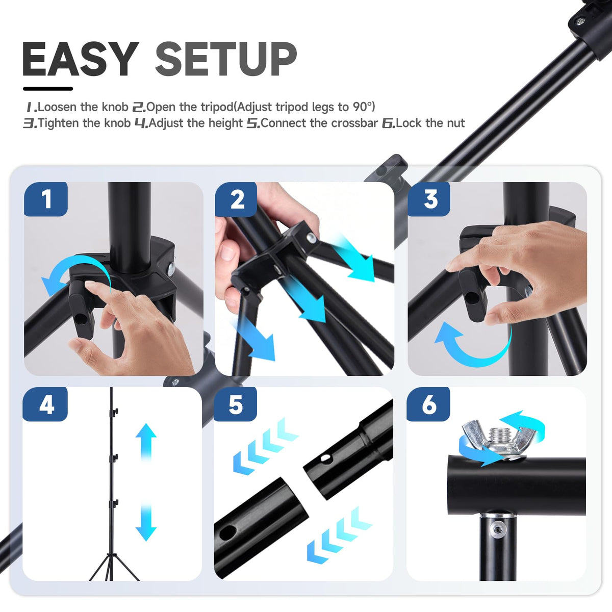 8x10ft Adjustable Backdrop Stand Kit with Carrying Case T95112