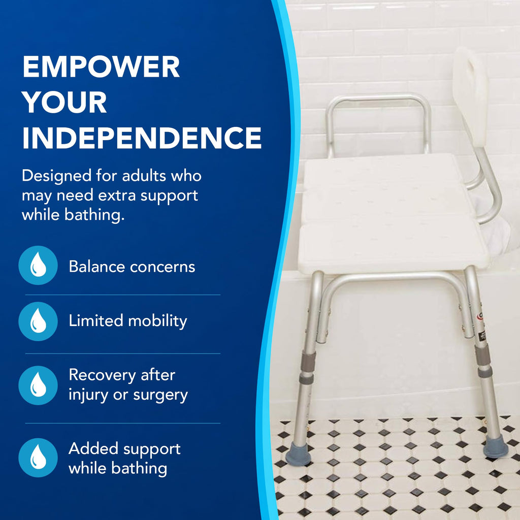 Height Adjustable Shower Bench and Shower Chair P389