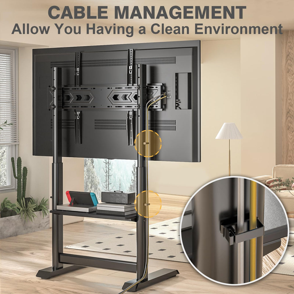Heavy Duty Rolling TV Stand for 55-100 inch TVs U9146