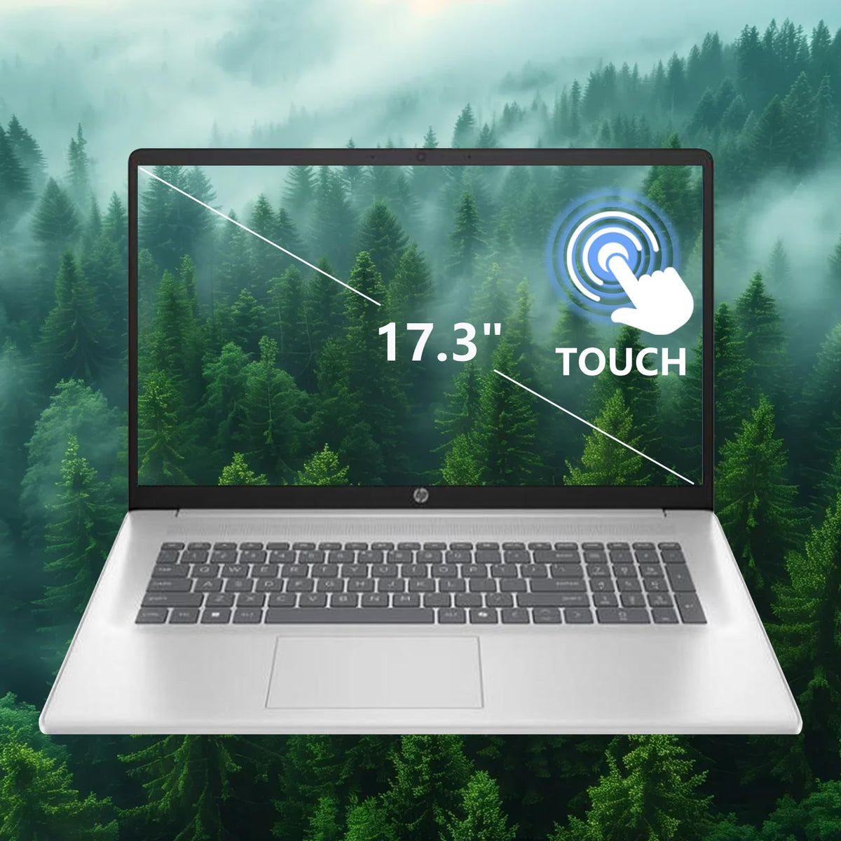 17.3" Touch Screen Laptop, 32GB RAM, 1TB SSD, AMD Ryzen 5, Windows 11 Pro, Silver E868