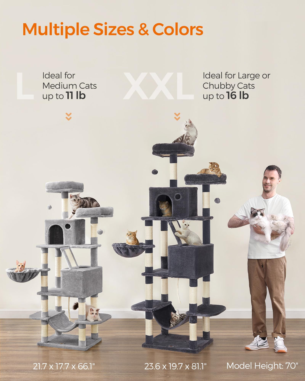 81.1-Inch Multi-Level Cat Tree M748