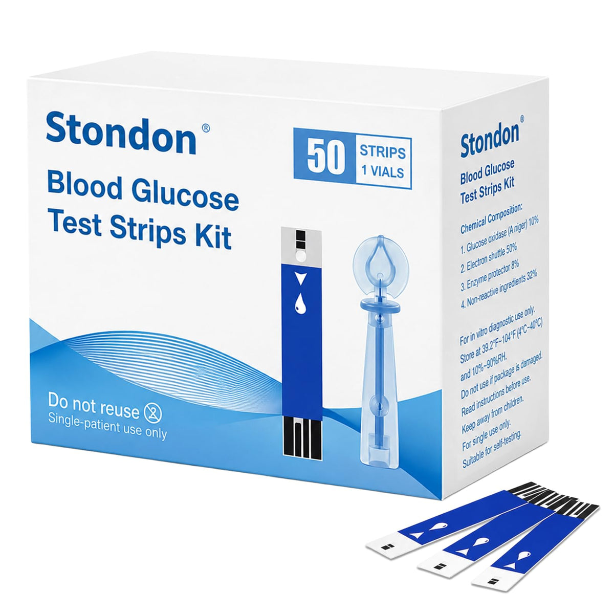 Test Strips and Lancets 50 Count W8370