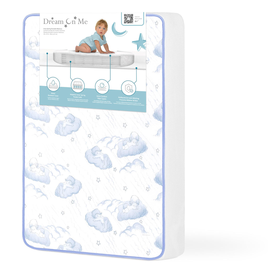 2-in-1 Breathable Inner Spring Portable Crib Mattress J3835