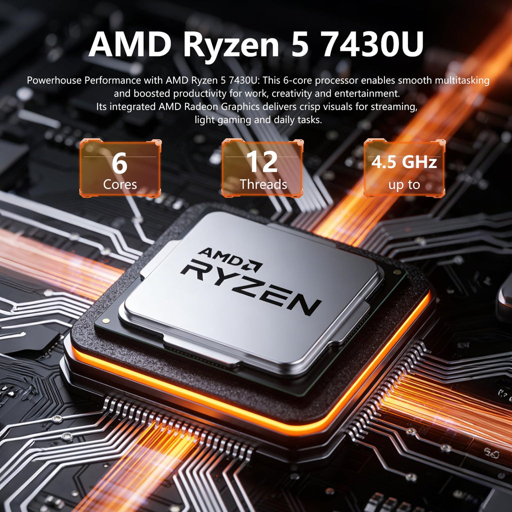 17.3" Touch Screen Laptop, 32GB RAM, 1TB SSD, AMD Ryzen 5, Windows 11 Pro, Silver E868