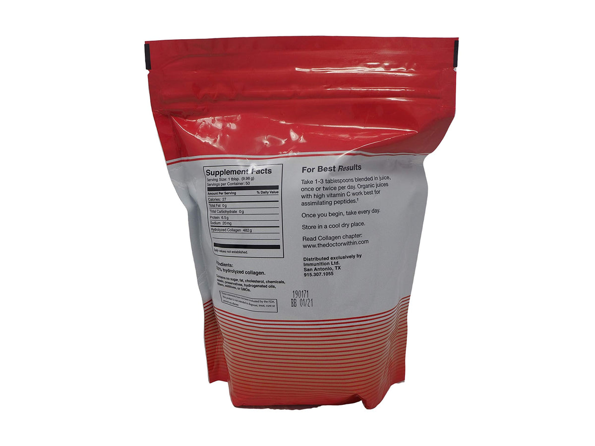 Hydrolyzed Collagen Powder Unflavored 1.1 lbs E733548