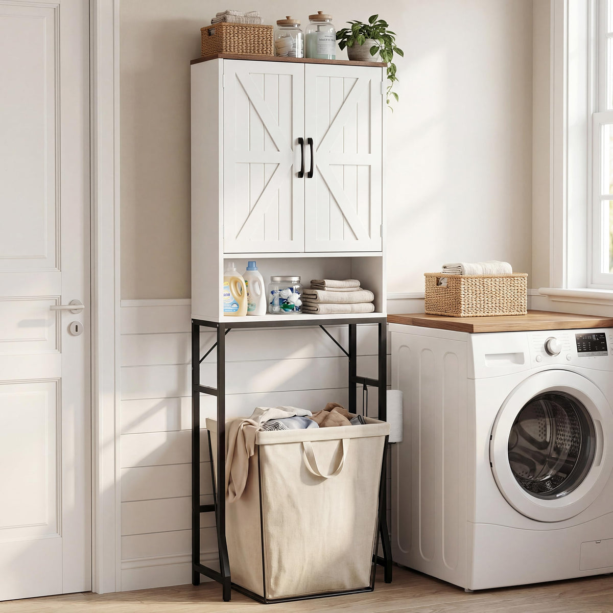 White Over The Toilet Storage Cabinet E590