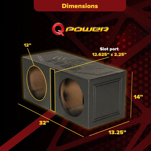 12" Dual Vented Subwoofer Box L5652