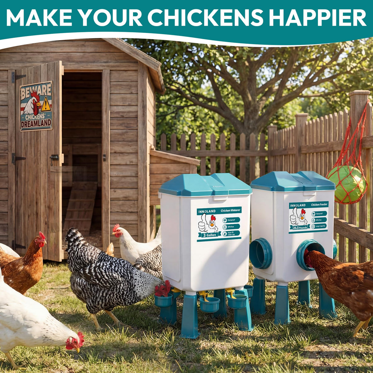 Chicken Feeder and Waterer Set J98170