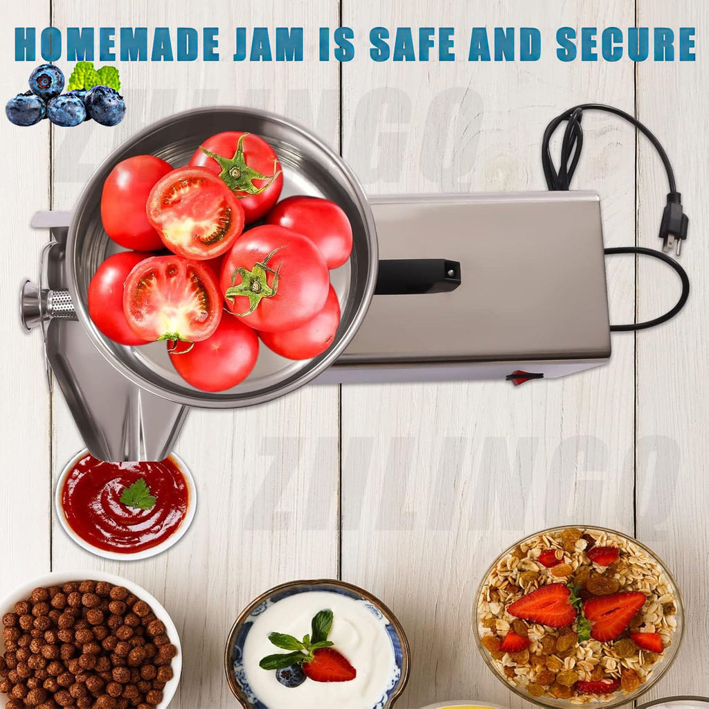 450W Electric Tomato Strainer with Funnel and Trough U516