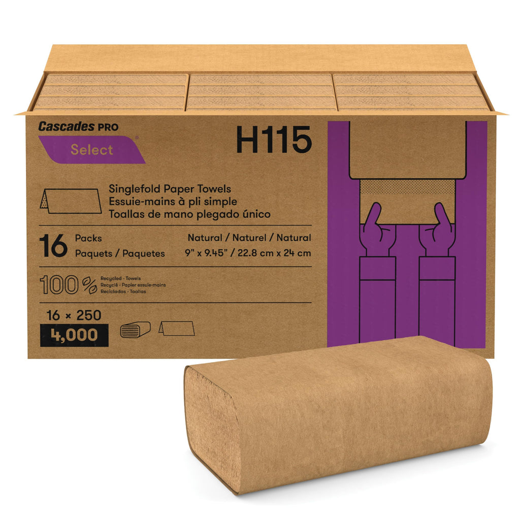 Singlefold Paper Towels 250 Sheets Natural C7145