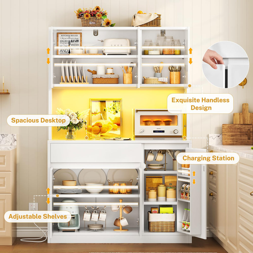 Pantry Cabinet with Charging Station Y265