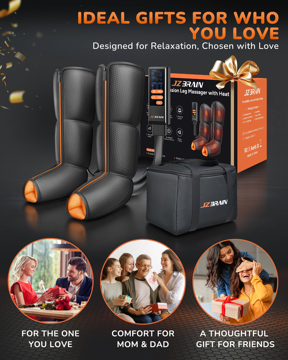 Air Compression Leg Massager with Heat X740