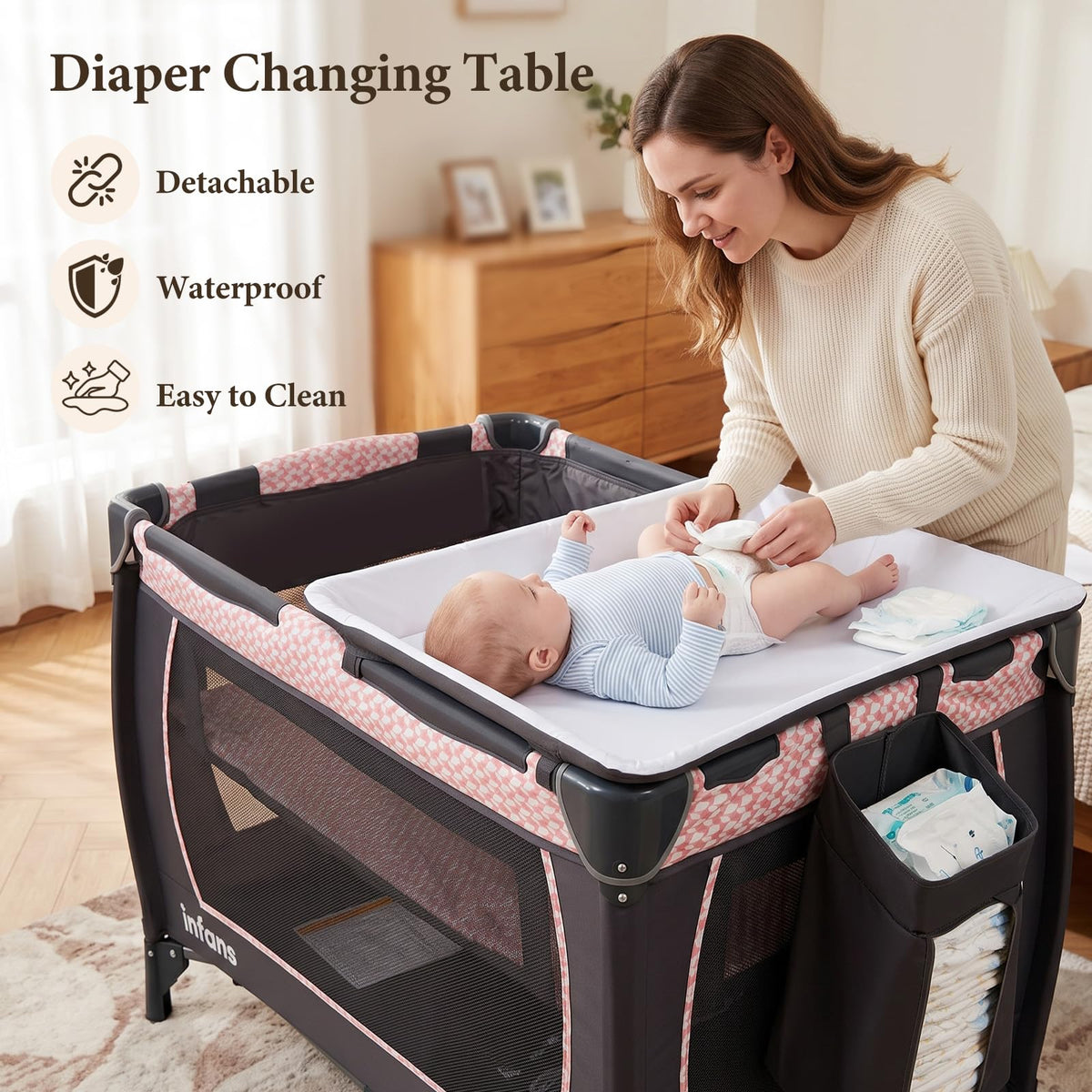 5 in 1 Pack and Play with Bassinet R940891