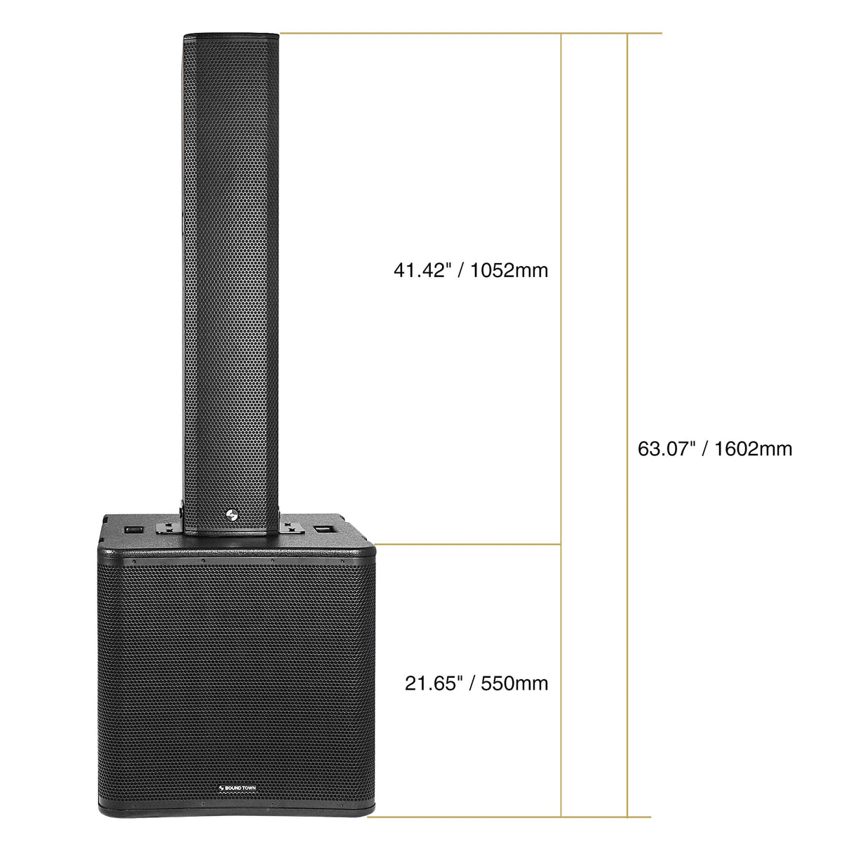 Powered Column Array Speaker System with 18" Subwoofer and Bluetooth Y261