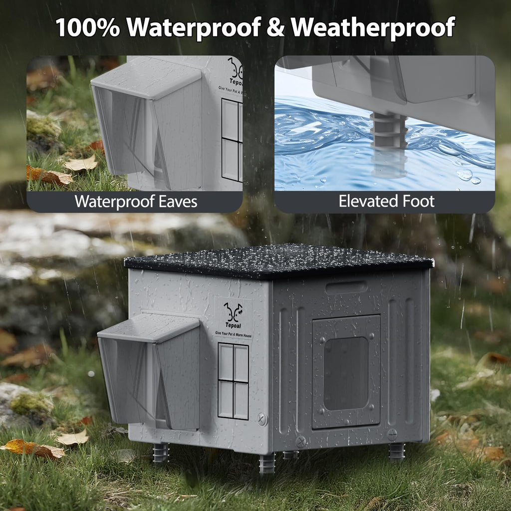 Heated Waterproof Insulated Cat House S931107