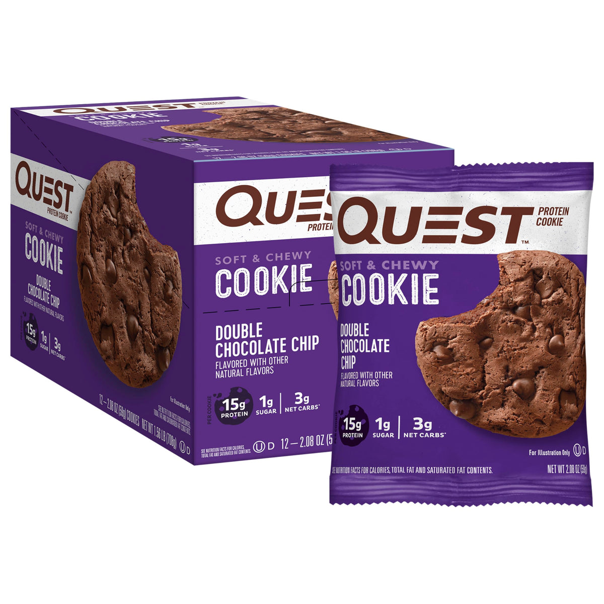 Chocolate Protein Shake Pack of 12 and Double Chocolate Chip Protein Cookie 12 Count Q6721