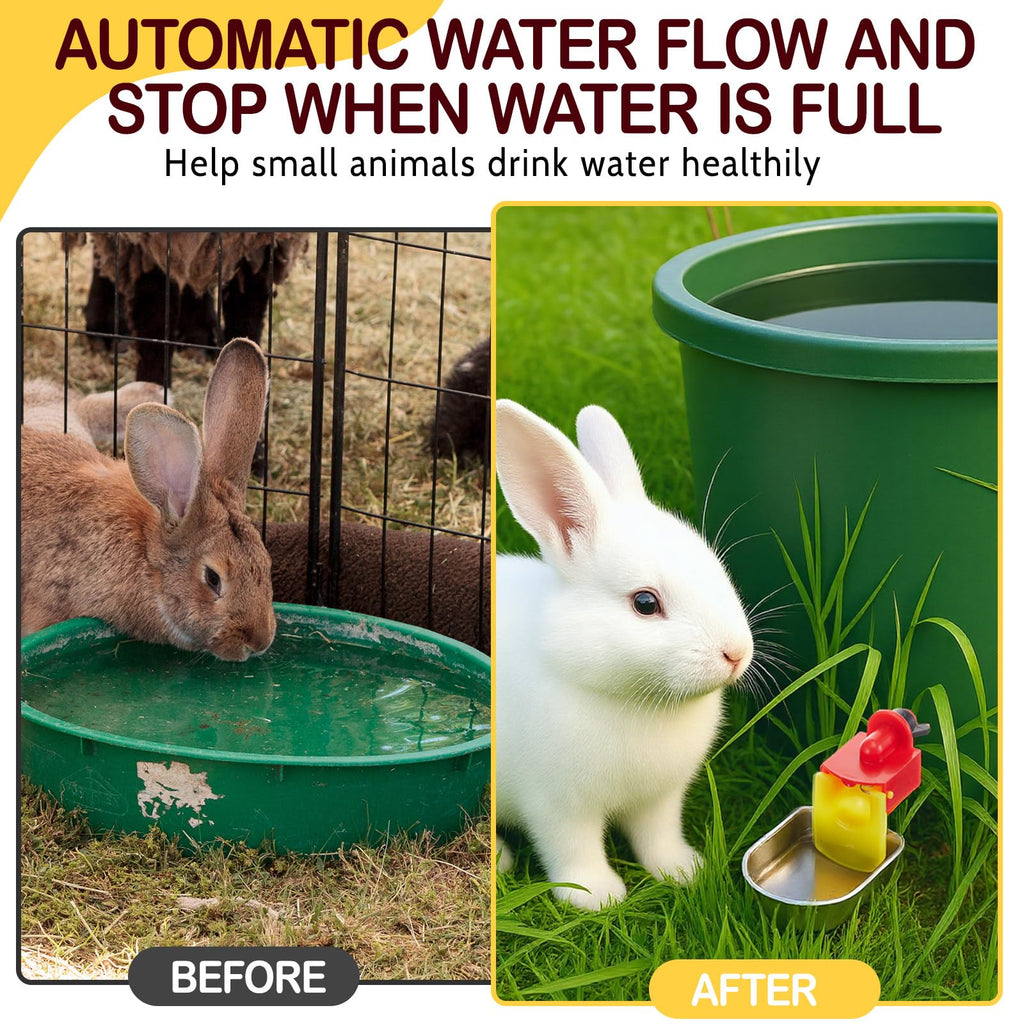 8 Pack Stainless Steel Auto Fill Chicken Waterer Cups X1150