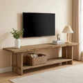 71" Solid Wood 2-Tier TV Stand Z910