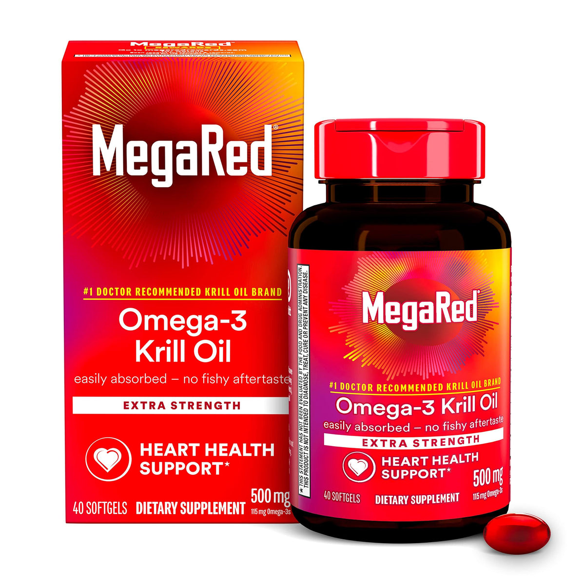 Omega-3 Krill Oil 500mg Softgels 40 Count V8306