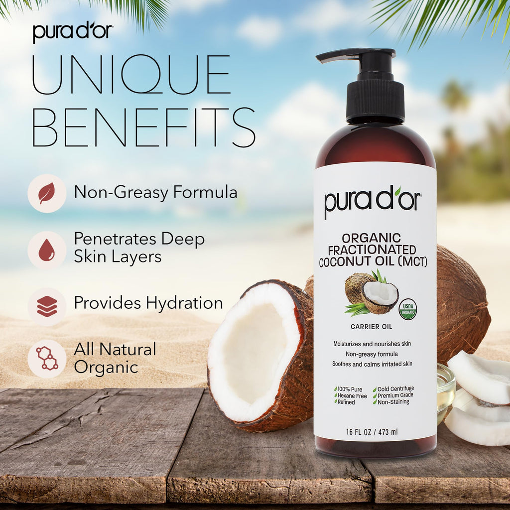 Organic Fractionated Coconut Oil & Lavender Essential Oil Bundle U6049