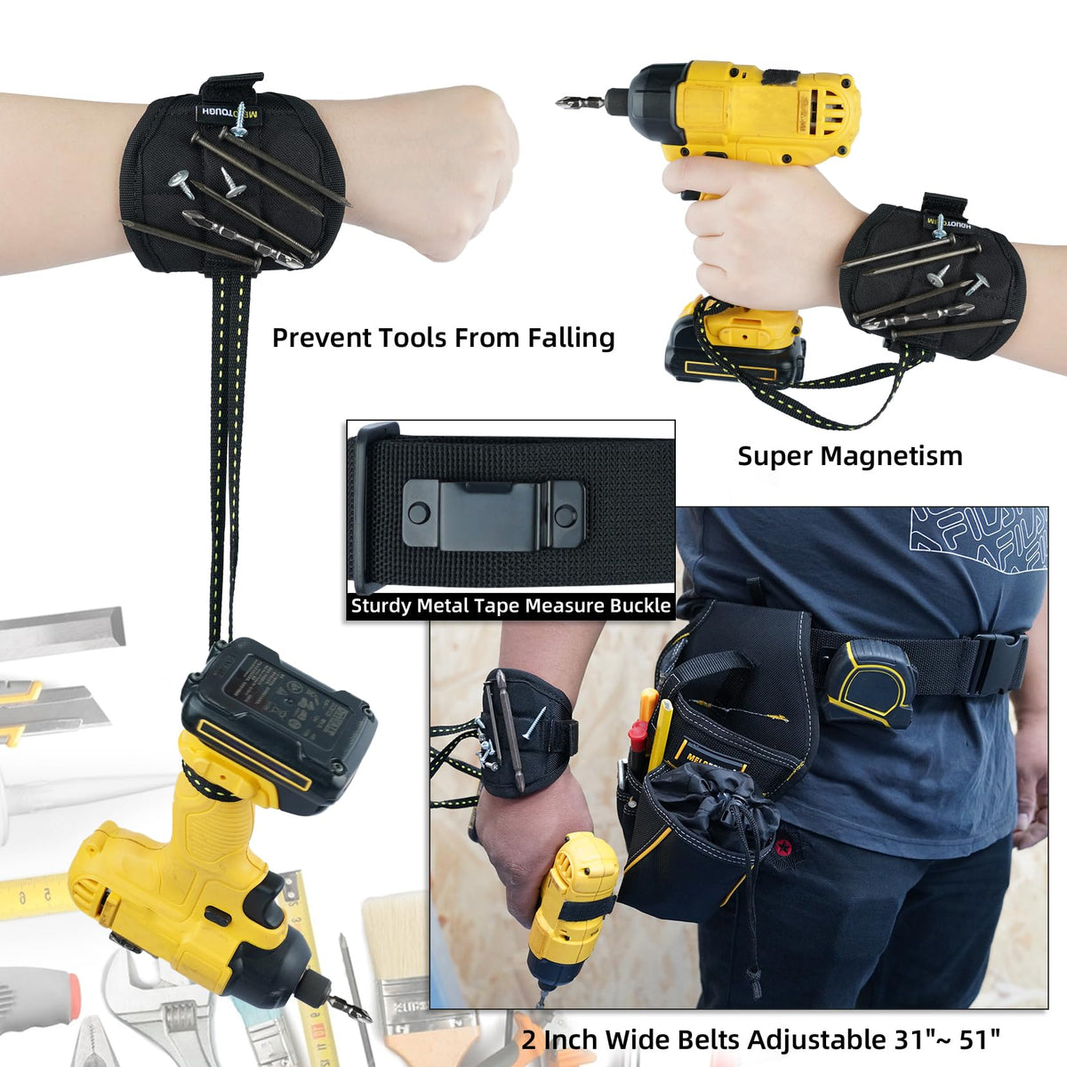 3-in-1 Drill Holster with Magnetic Wristband Y551906