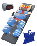 Full Body Massage Mat with Heat, Adjustable Lumbar Traction, Detachable Neck Shiatsu Roller, Airbag Compression, Vibration Massage Pad T9489