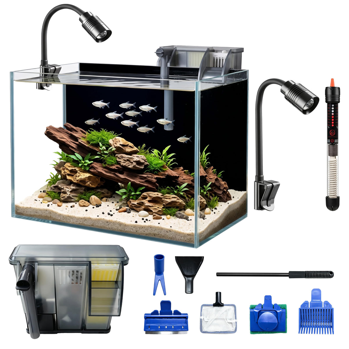3.3 Gallon Glass Aquarium Kit U714