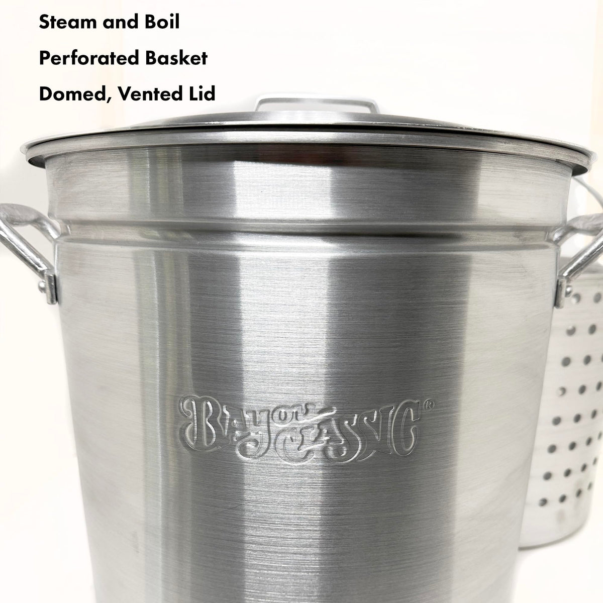 60 Qt Aluminum Stockpot with Basket D585