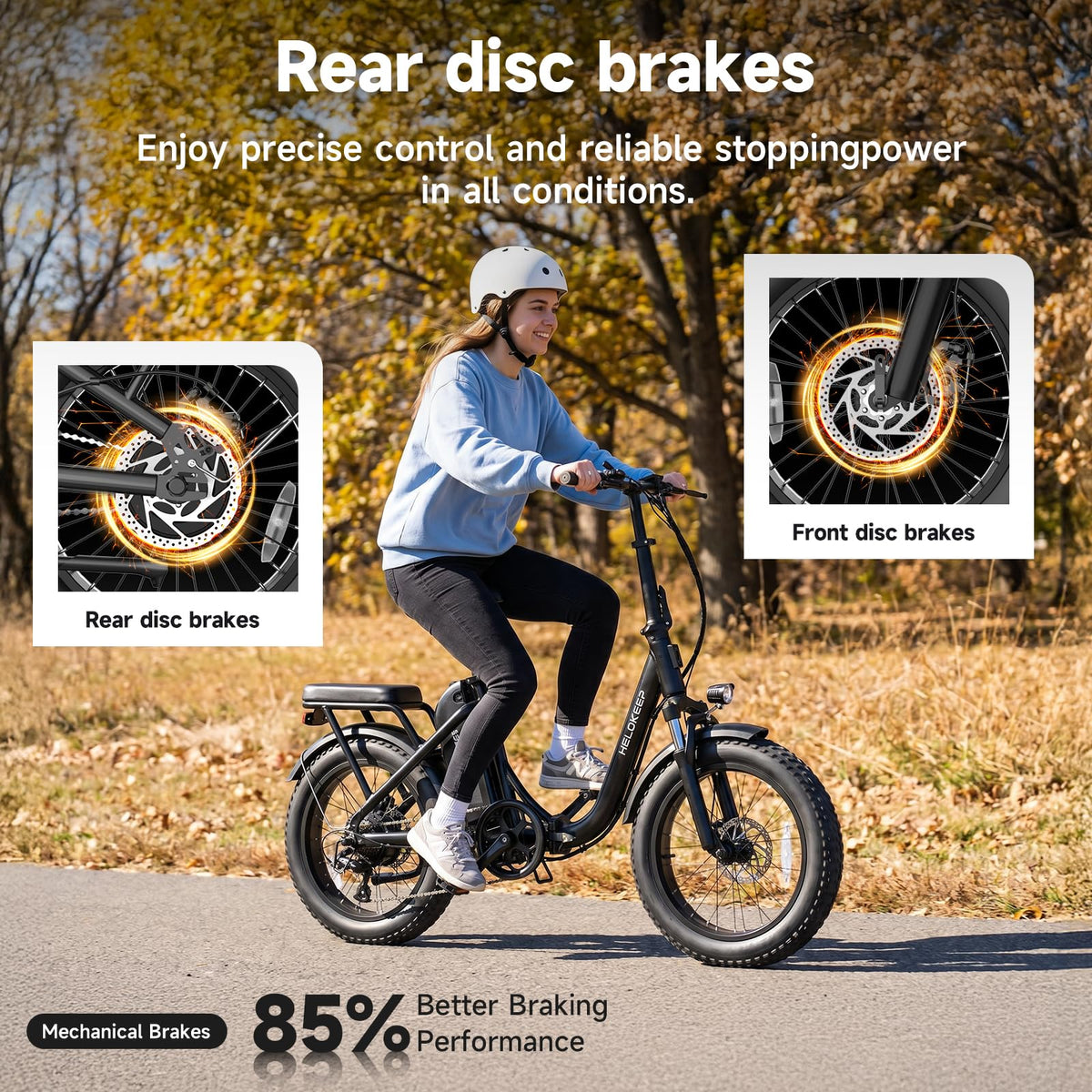 Folding Electric Bike with Rear Rack U924