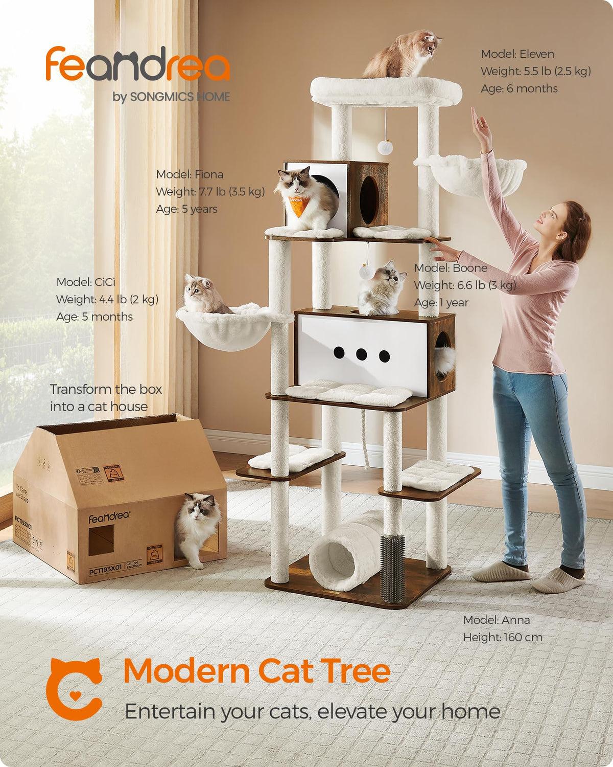 Cat Tree with 2 Caves and 2 Hammocks Z91695