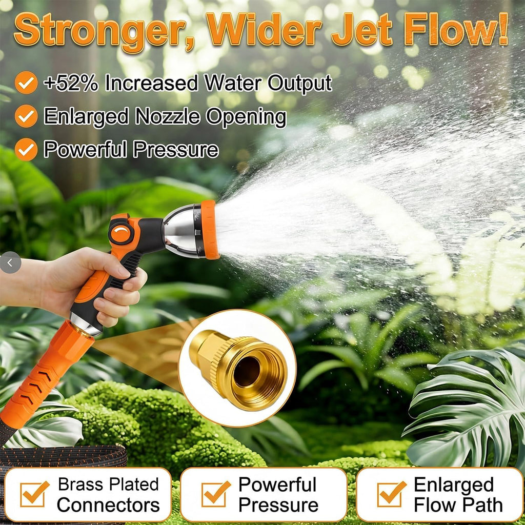 100FT Flexible Garden Hose with 10 Modes Nozzle Q74230