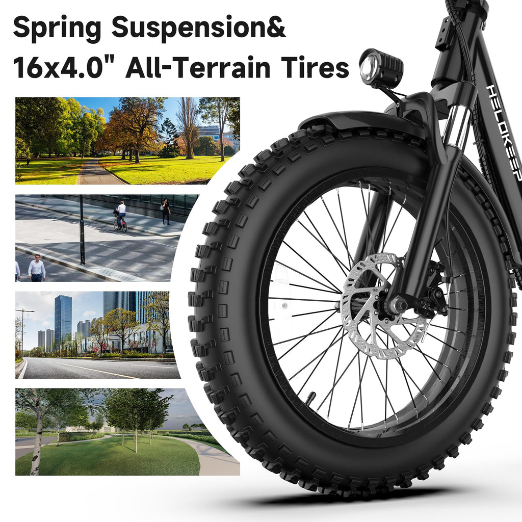 Folding Electric Bike with Rear Rack U924