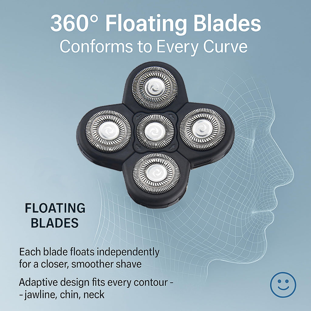 5 Pack Replacement Blades for Electric Head Shavers V473325