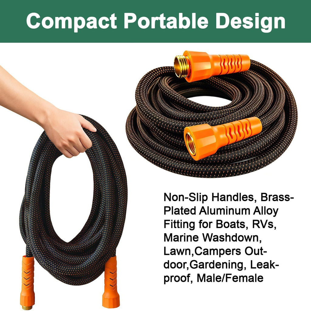 100FT Flexible Garden Hose with 10 Modes Nozzle Q74230