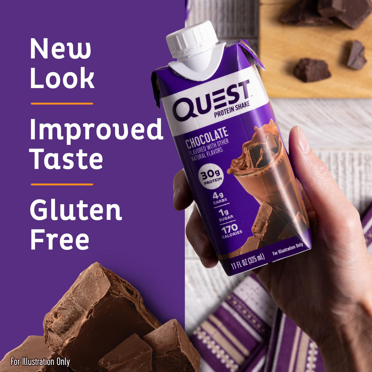 Chocolate Protein Shake Pack of 12 and Double Chocolate Chip Protein Cookie 12 Count Q6721