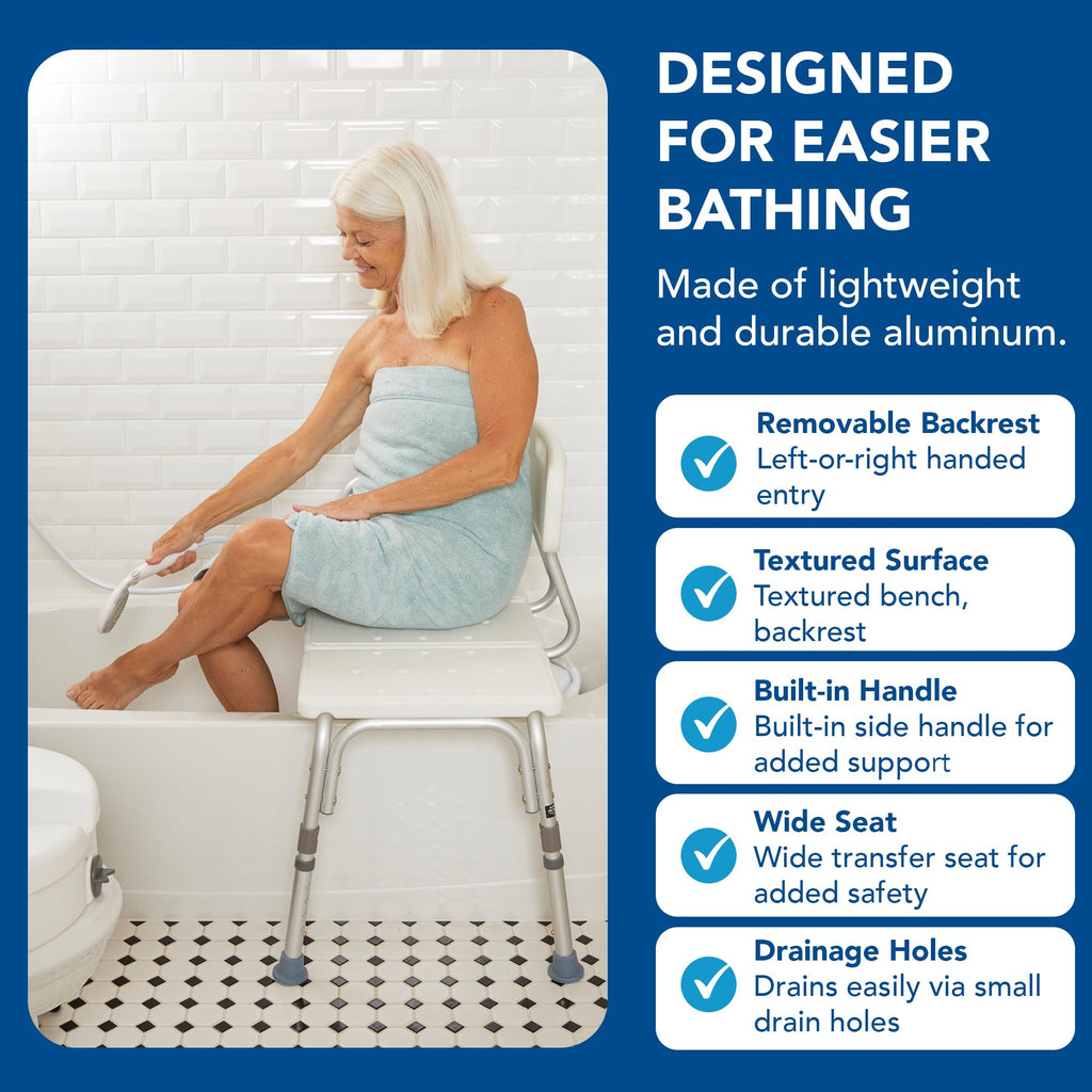 Height Adjustable Shower Bench and Shower Chair P389