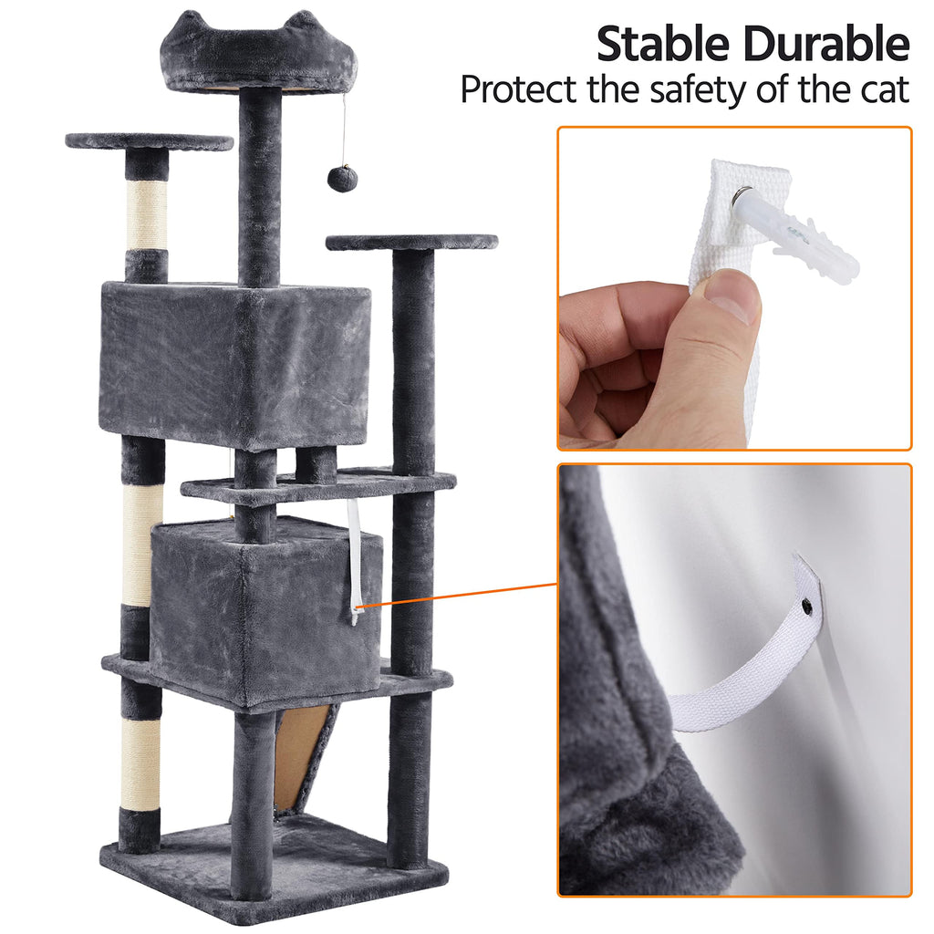70in Cat Tree with Sisal Scratching Post N996