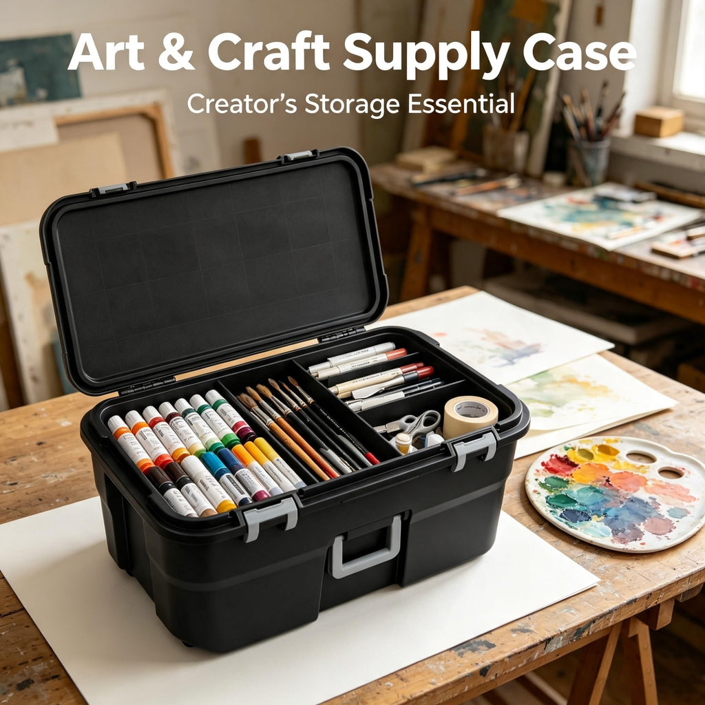 22 Gallon Lockable Wheeled Plastic Storage Trunk T754061