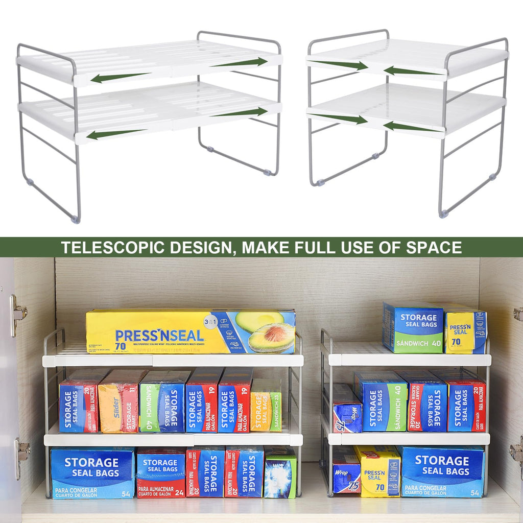 Expandable Adjustable Kitchen Wrap Box Organizer Rack T9862