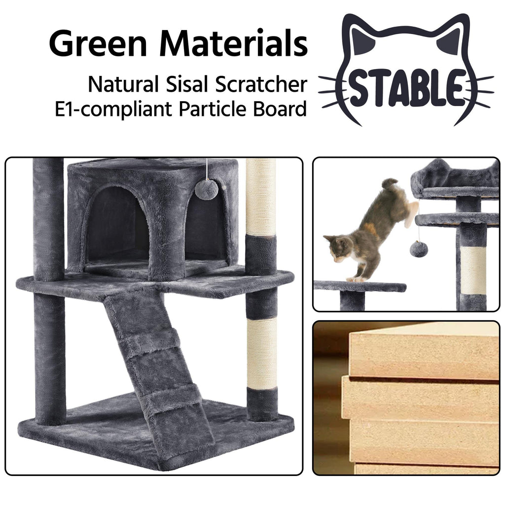 70in Cat Tree with Sisal Scratching Post N996